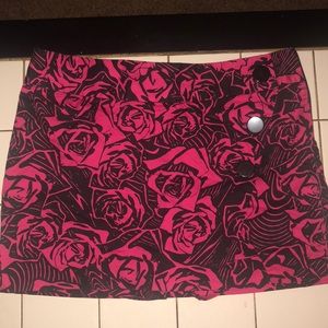 Express hot pink and black skort